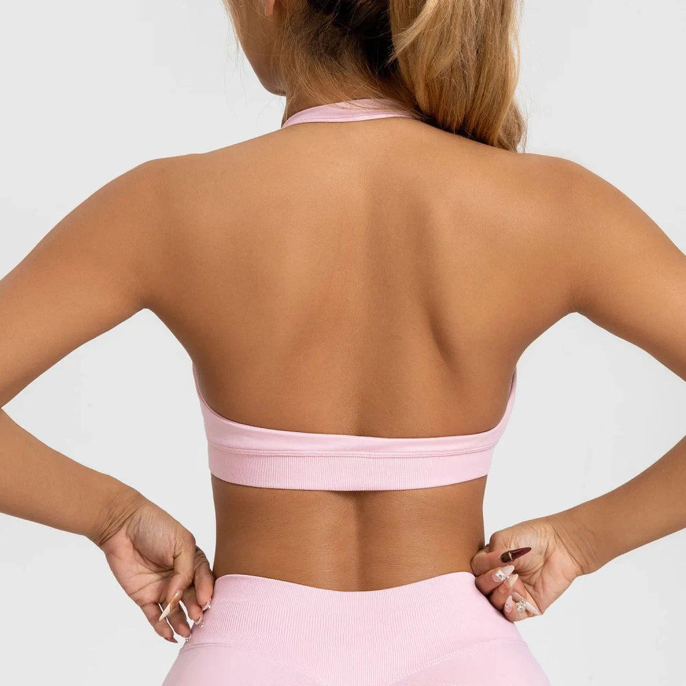 Nclagen Seamless Open Back Sports Bra