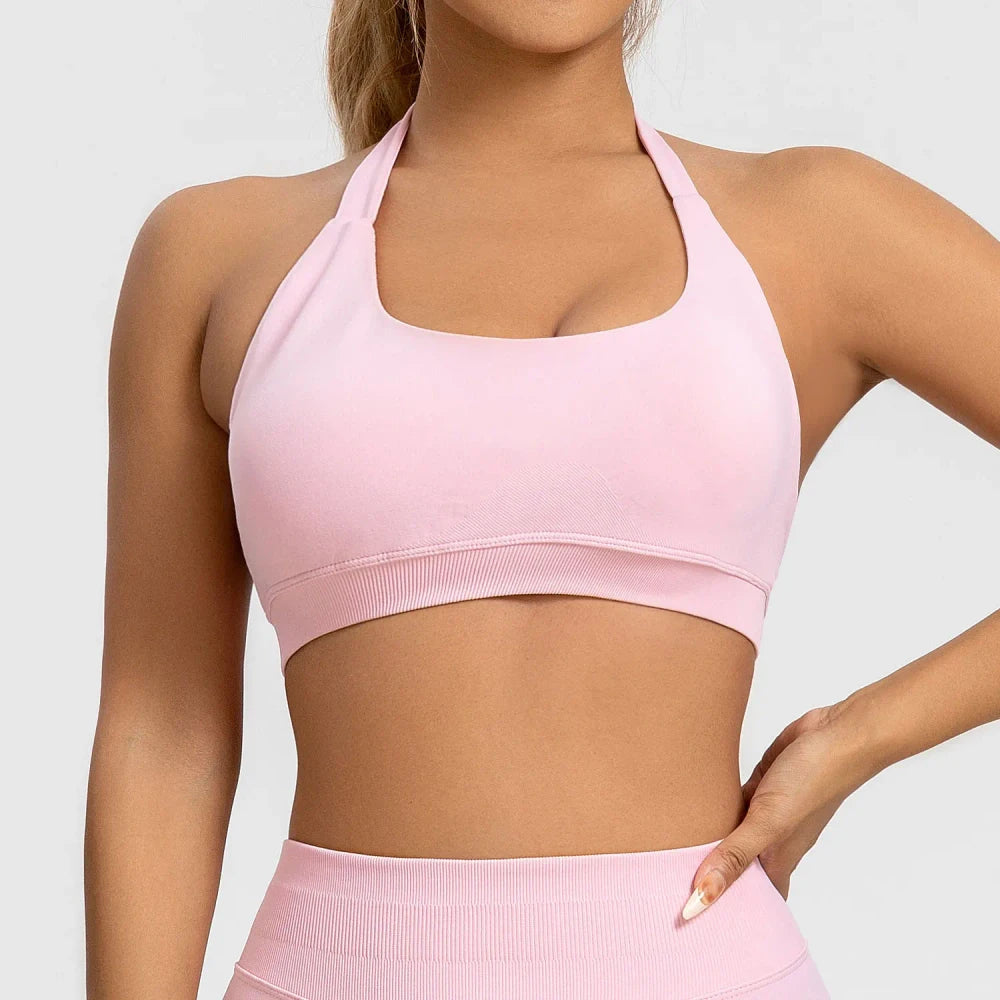 Nclagen Seamless Open Back Sports Bra